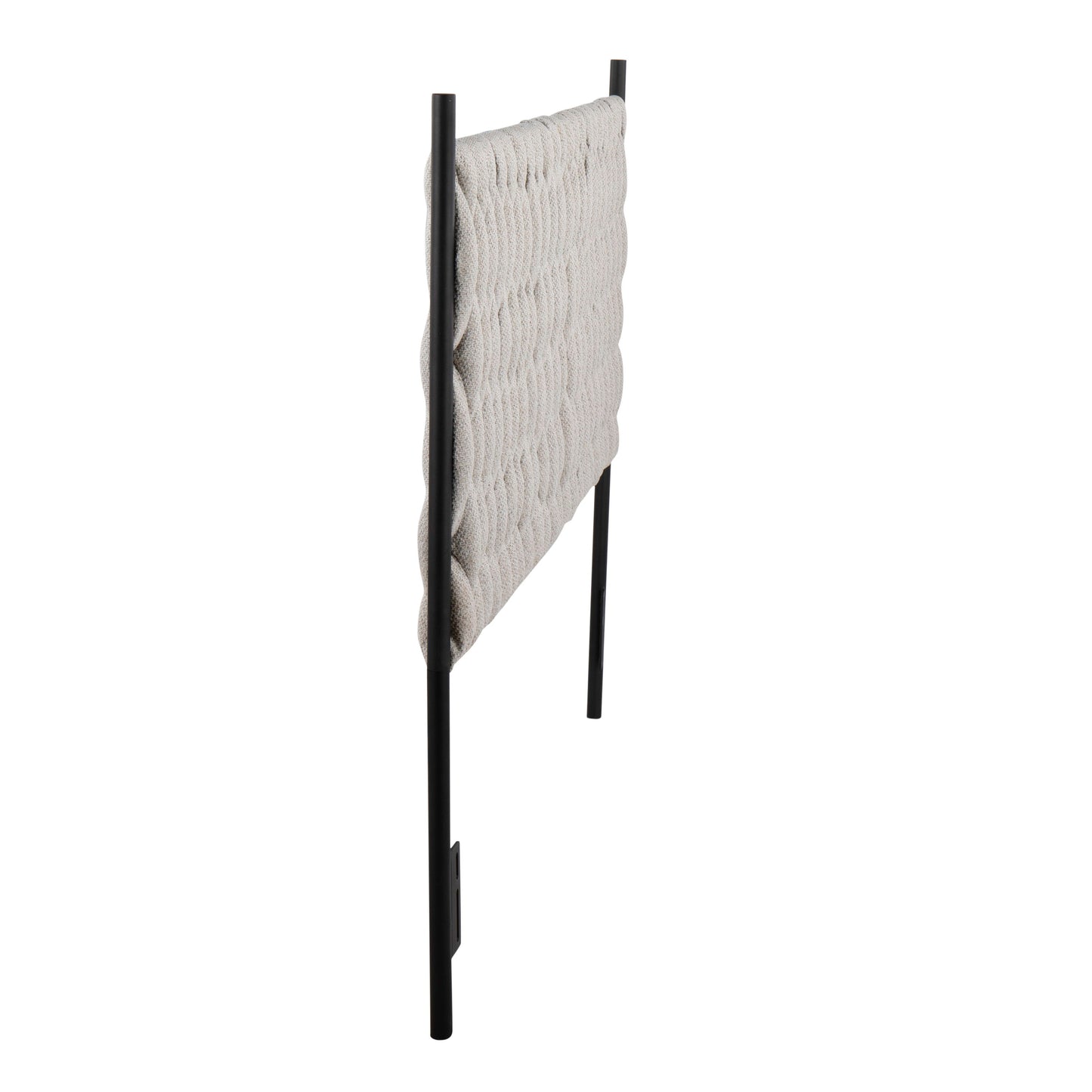 Braided Matisse - Queen Size Headboard - Black / Cream