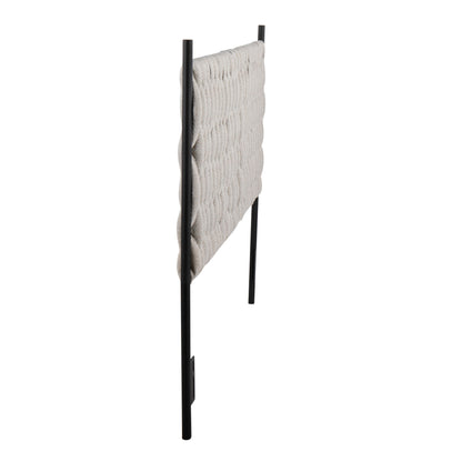 Braided Matisse - Queen Size Headboard - Black / Cream