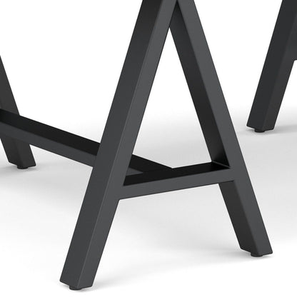 Sawhorse - Solid Walnut Veneer And Metal Coffee Table - Walnut