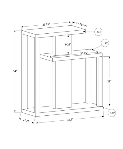 Accent Console Table For Entryway, Contemporary, Elegant Design - Taupe