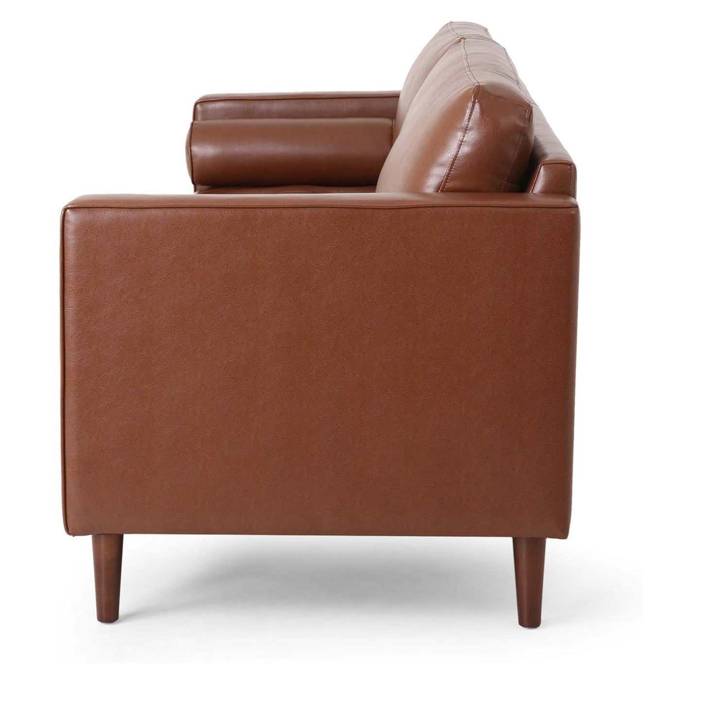 Comfy 3 Seat Sofa With Wooden Legs, For Living Room And Study - Light Brown