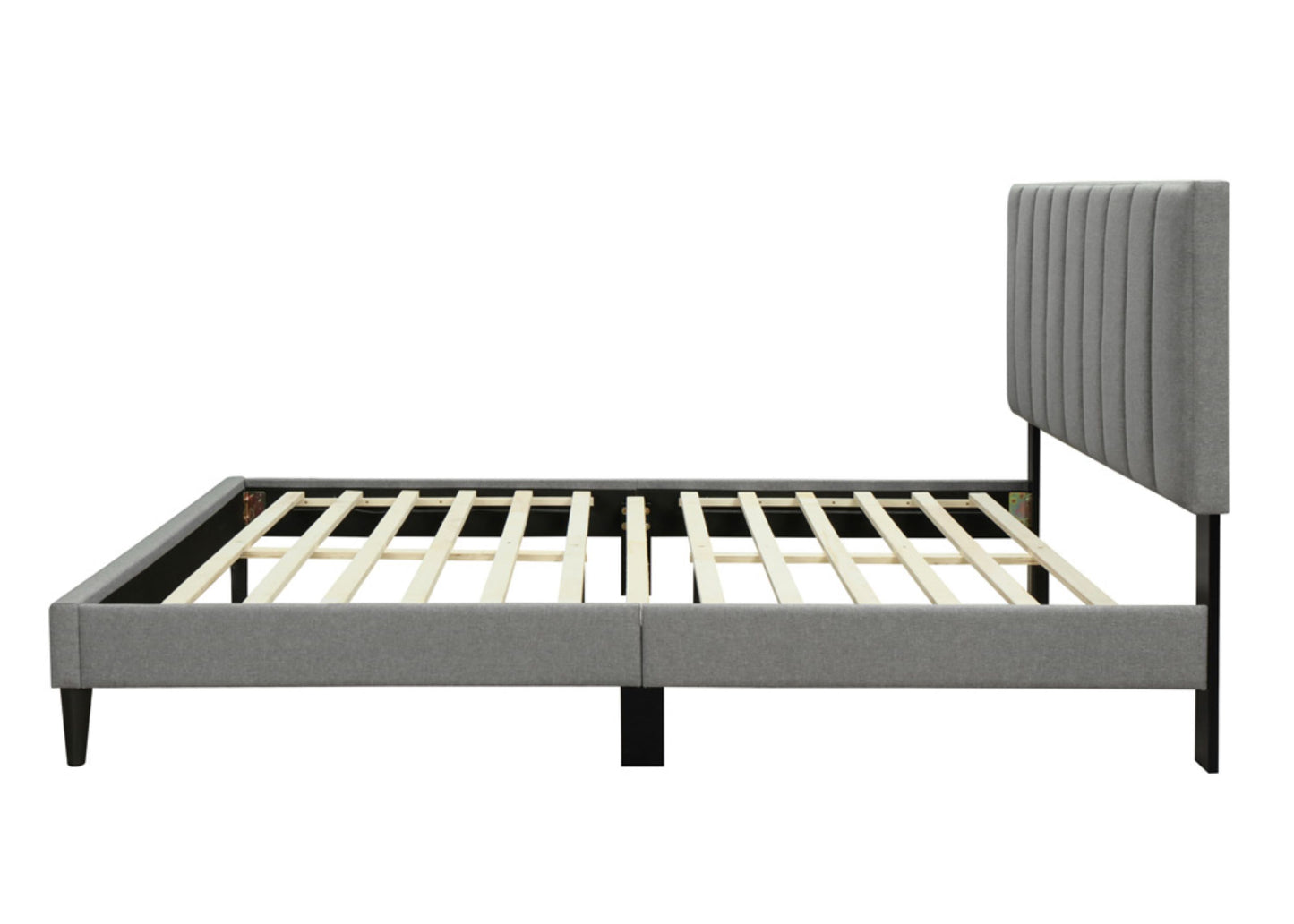 King Sized Channel Bed & USB - Gray