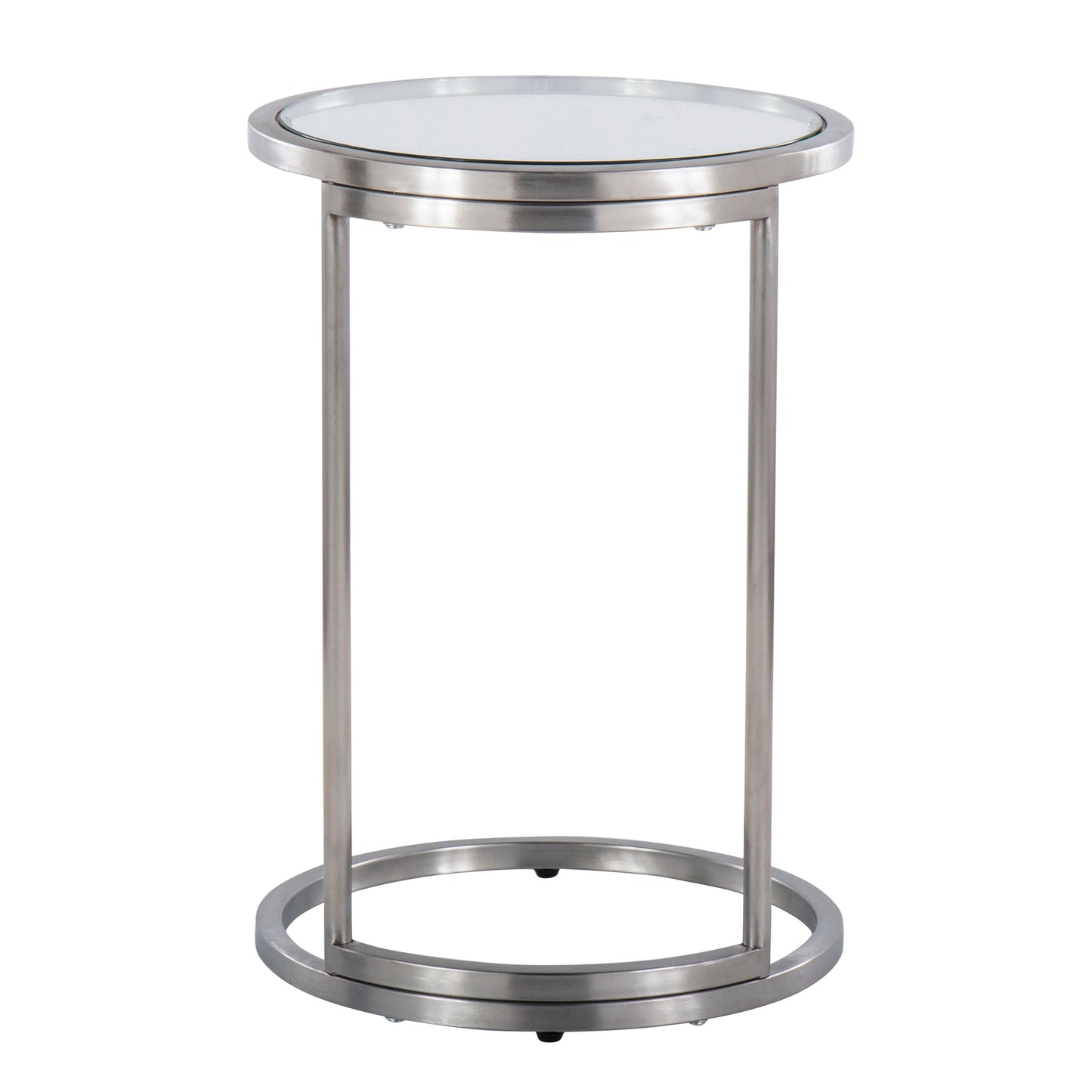 Zenn - Round End Table - Clear