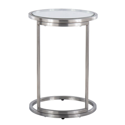 Zenn - Round End Table - Clear
