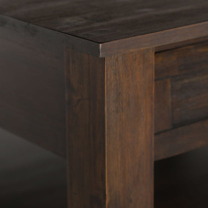 Monroe - Square Coffee Table - Distressed Charcoal Brown