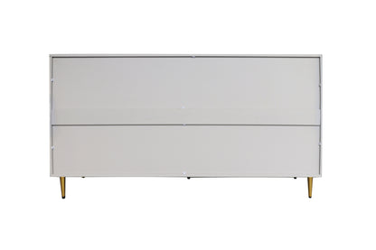 Modern Lacquered 4 Door Wooden Cabinet Sideboard Buffet Server Cabinet Storage Cabinet, For Living Room, Entryway, Hallway, Office, Kitchen And Dining Room - Gray