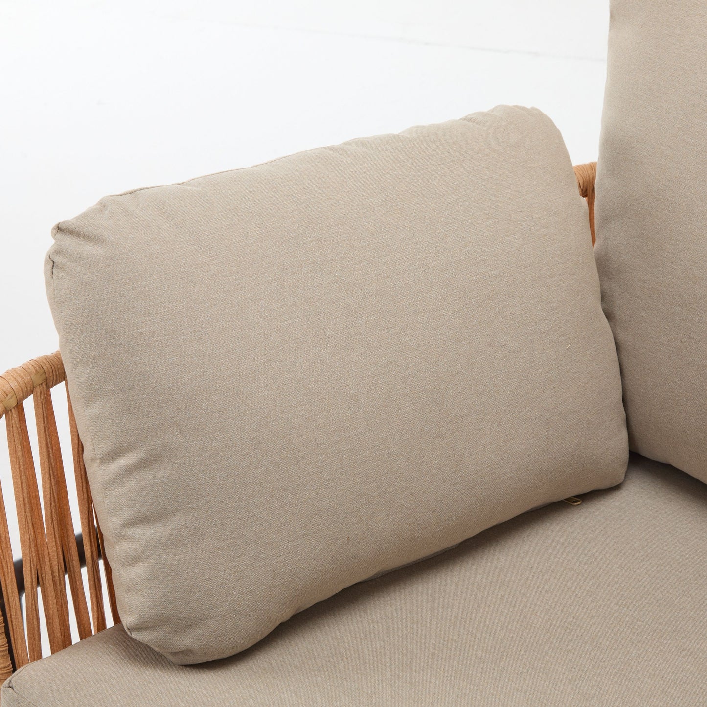 Lounge Chair With Cushions For Natural And Modern Spaces - Beige / Natural