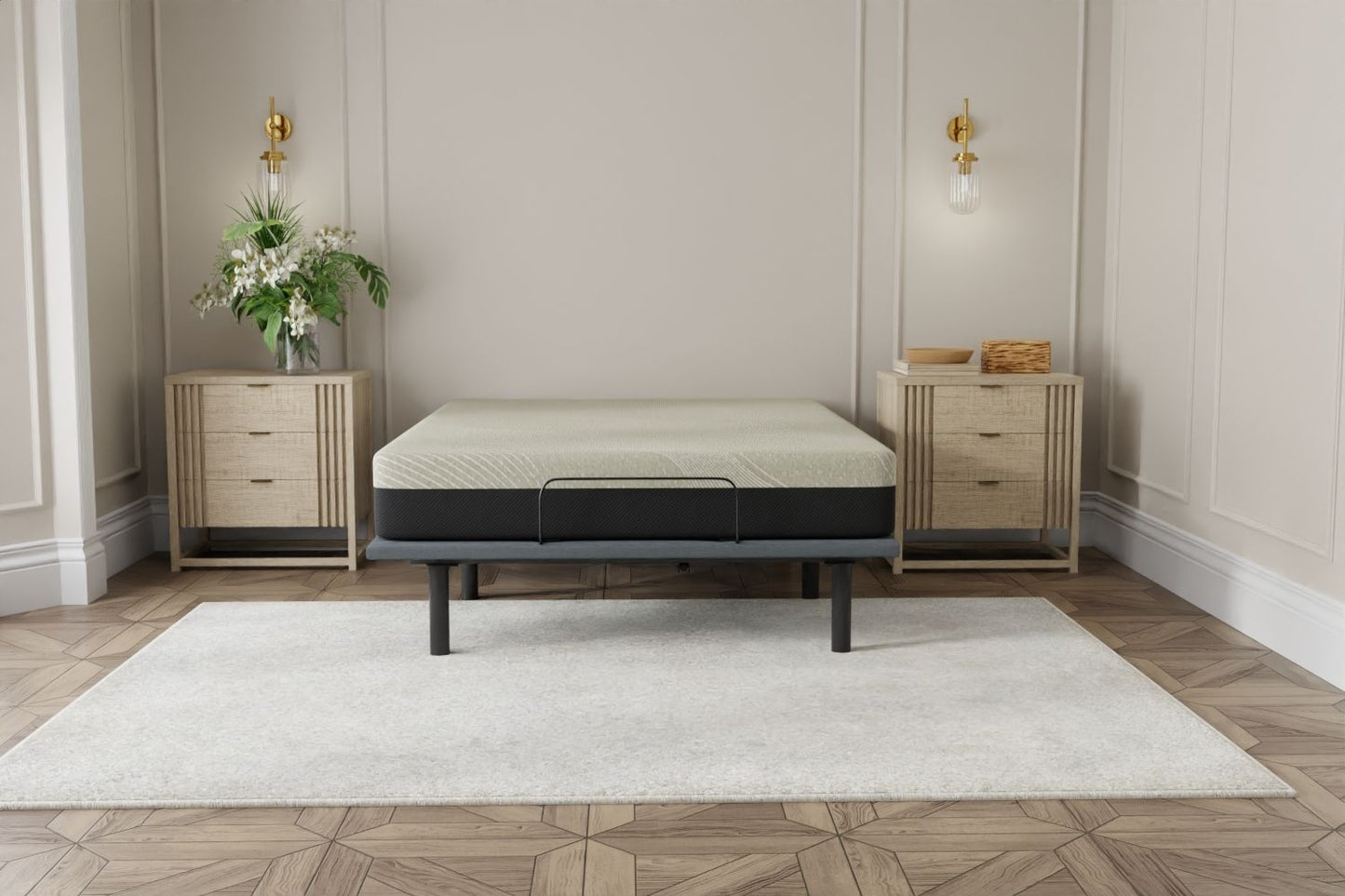 Gel Comfort - 10" Twin Medium Firm Mattress - Black / Gray