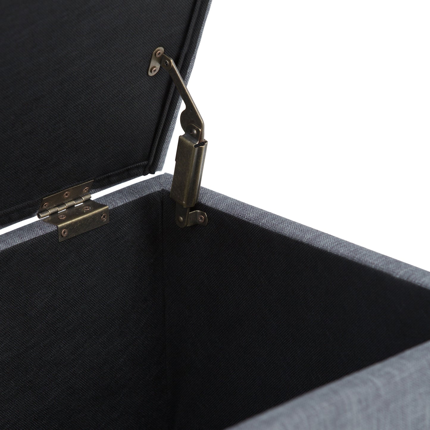 Sienna - Storage Ottoman Bench - Slate Gray