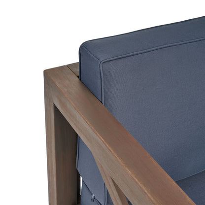 Brava - Modern Club Chair With Water Resistant Cushions - Gray