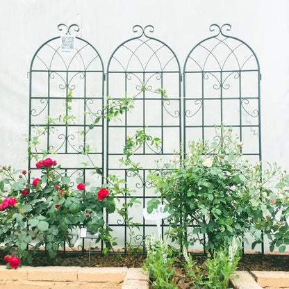 2 Pack Metal Garden Trellis Rustproof Trellis For Climbing Plants Outdoor Flower Support - Black