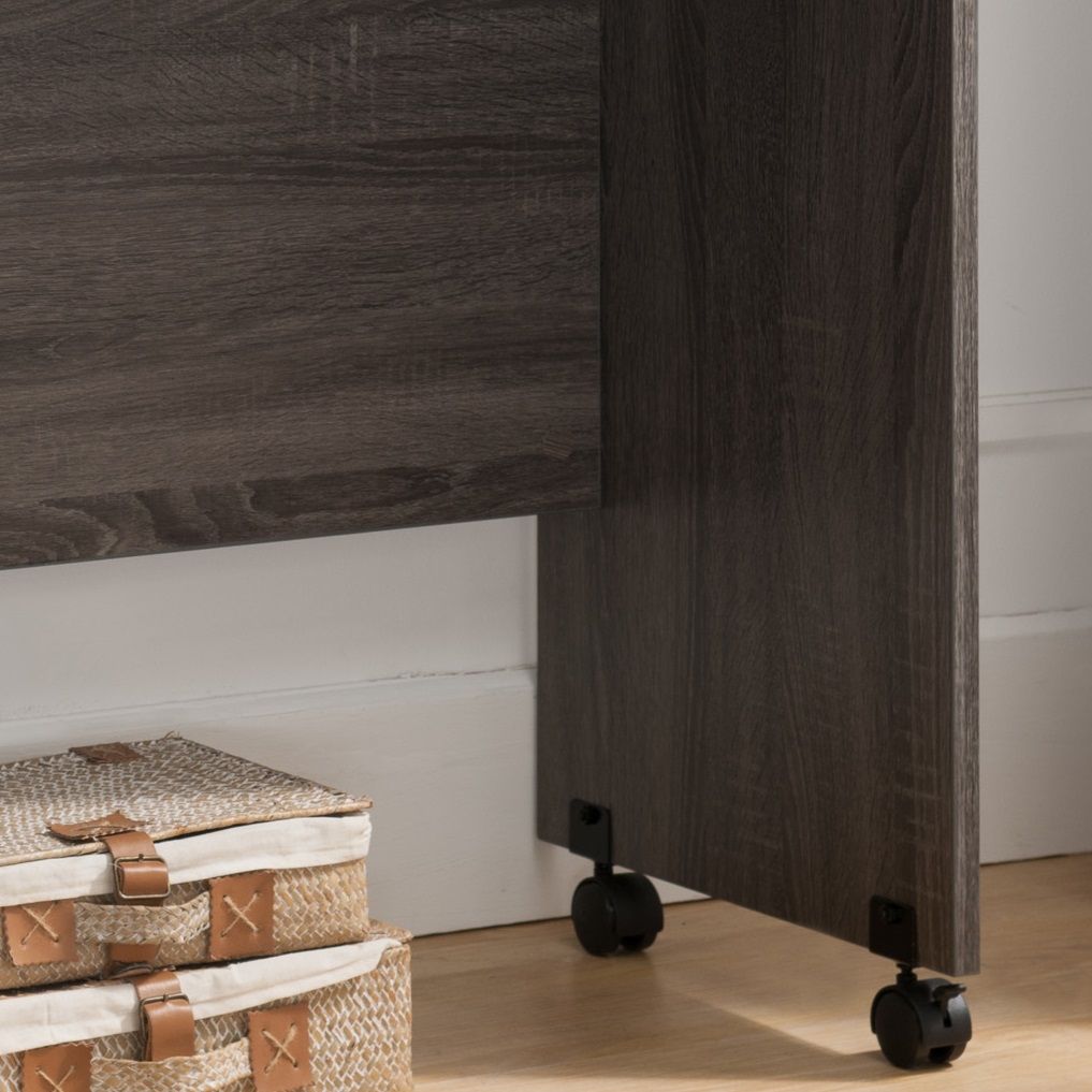 Wooden Mobile Computer Desk, Home Office Desk - Distressed Gray