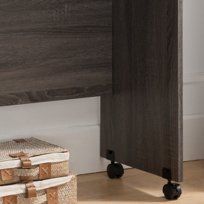 Wooden Mobile Computer Desk, Home Office Desk - Distressed Gray