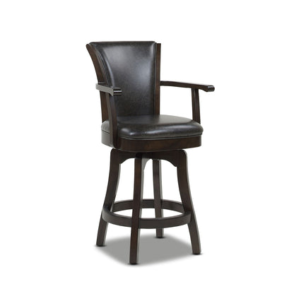 Williams - Swivel Counter Height Bar Stool - Vintage Black Brown