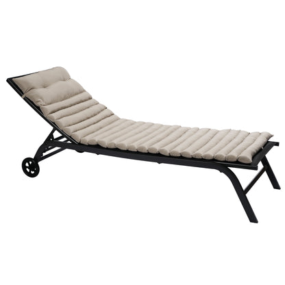 Outdoor Lounge Chair Cushion Replacement Patio Funiture Seat Cushion Chaise Lounge Cushion (Set of 2) - Khaki