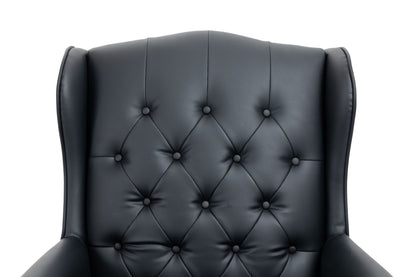 Executive Office Chair, High Back Reclining Comfortable Desk Chair With Smooth Glide Caster Wheels - Black