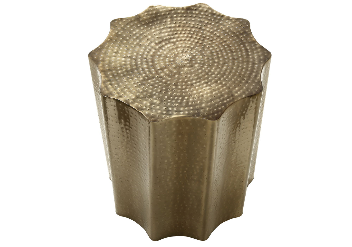 Drum Accent Side Table, Elegant Design Modern - Gold