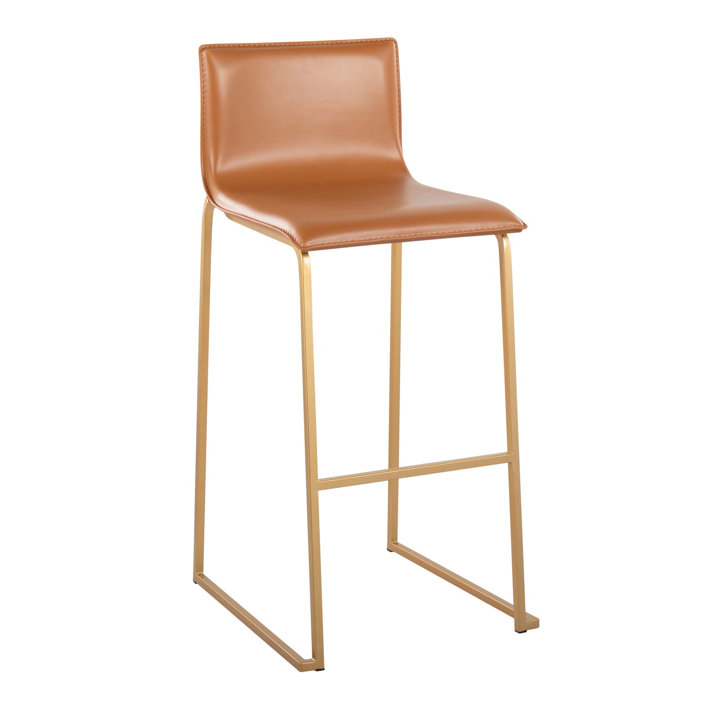 Mara - Contemporary Barstool (Set of 2) - Gold / Camel