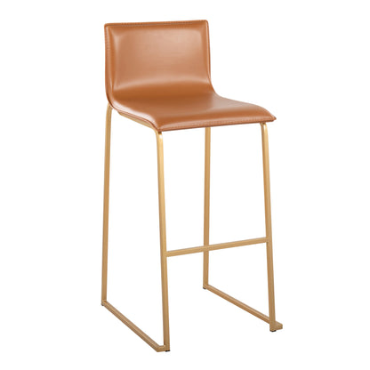 Mara - Contemporary Barstool (Set of 2) - Gold / Camel