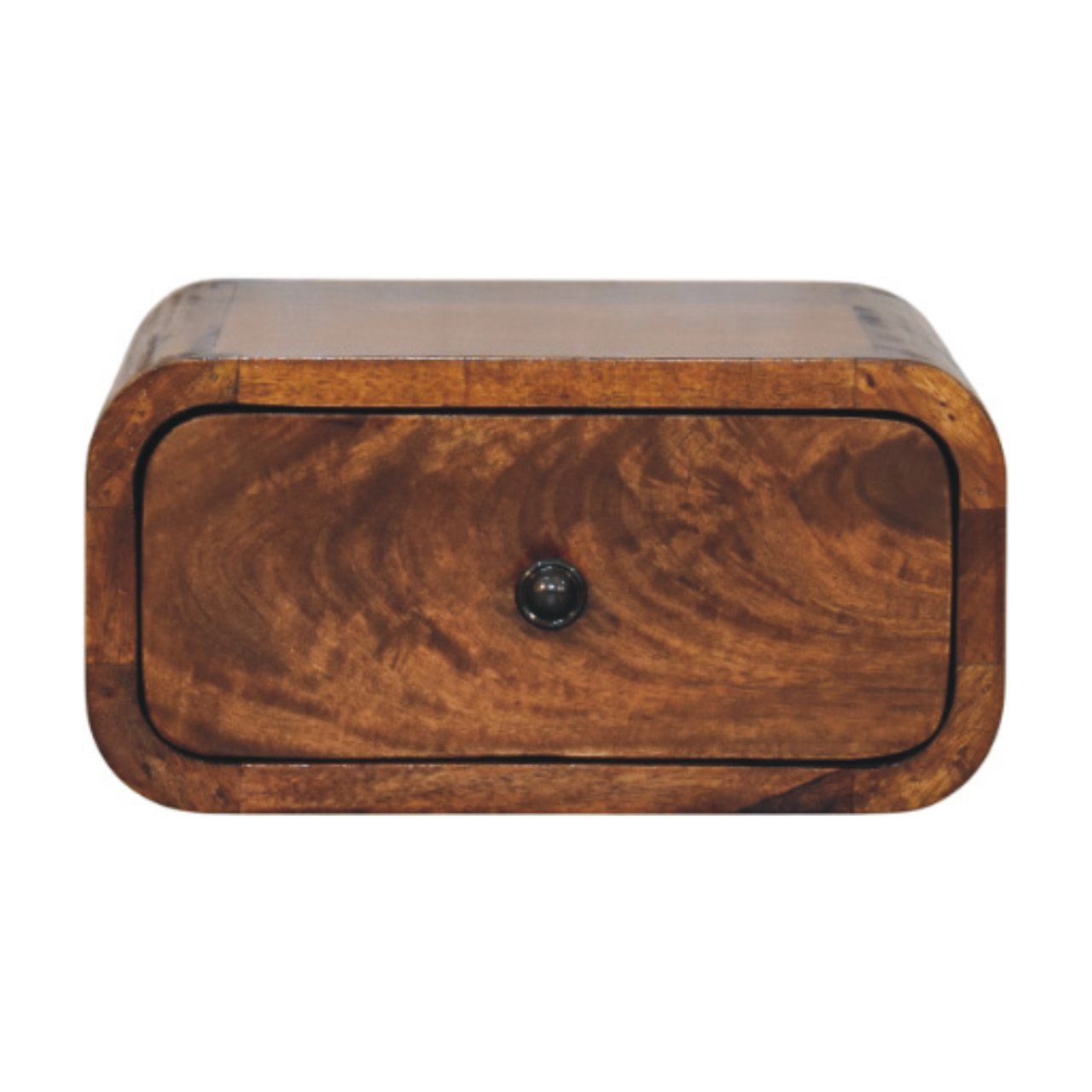 Avora - Mini Wall Mounted 1 Drawer Nightstand - Beige Brown