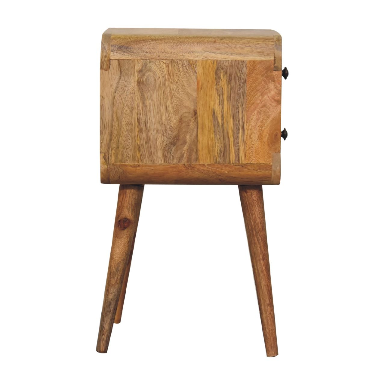 Mini Curved Nightstand - Oak