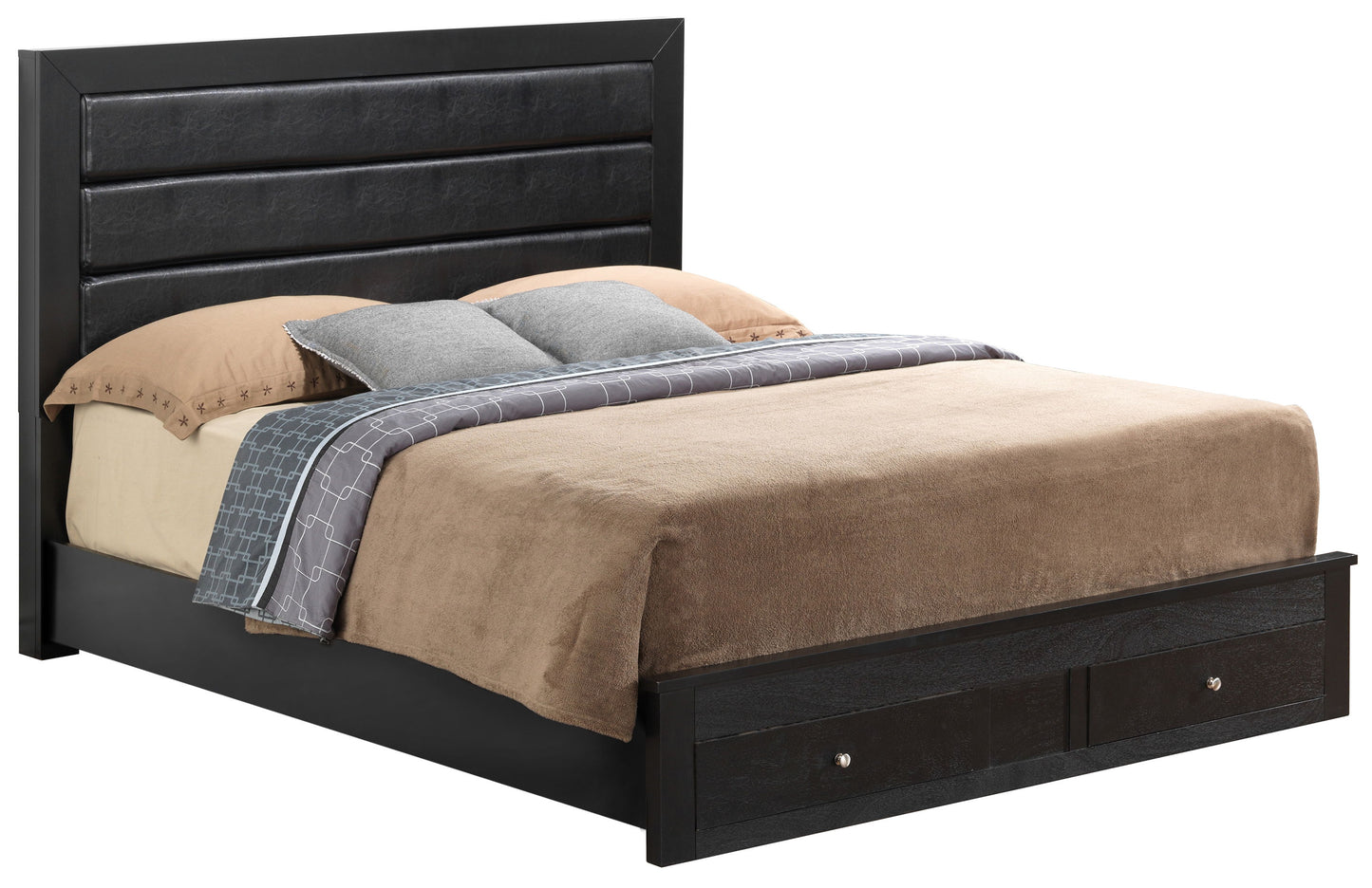 King Storage Bed - Black