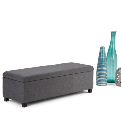 Avalon - Storage Ottoman Bench - Slate Gray