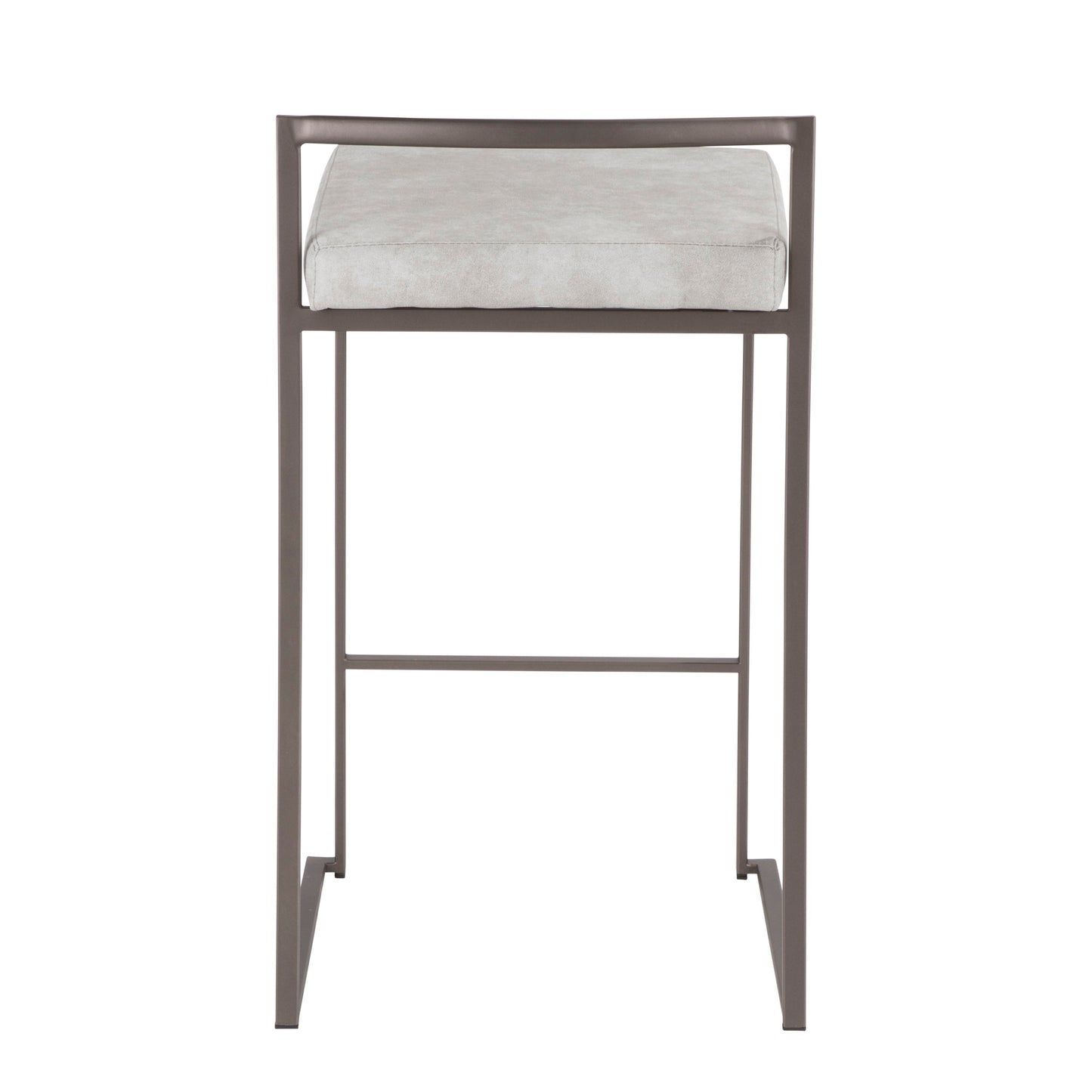 Fuji - Industrial Stackable Counter Stool (Set of 2) - Light Gray