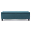 Storage Ottoman Bench With Polyester Upholstery And Wood Frame - Teal