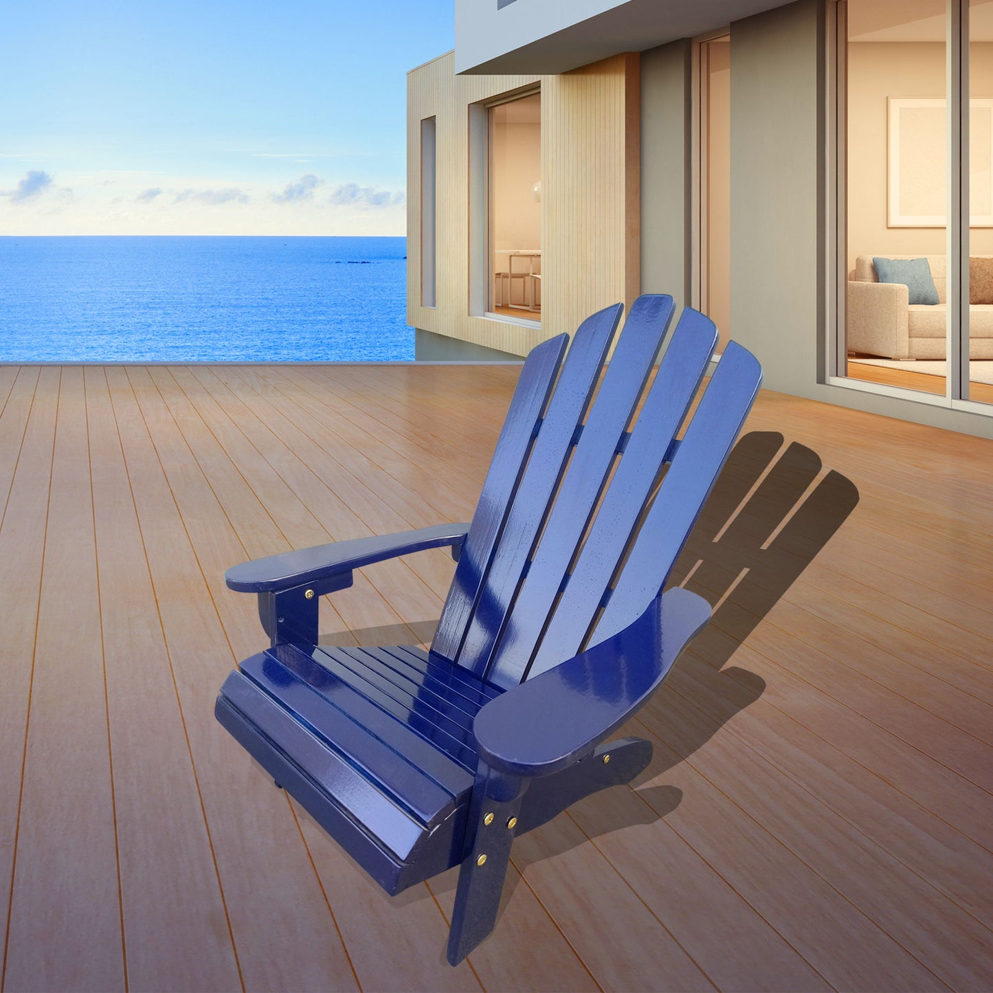 Outdoor Or Indoor Children Adirondack Chair - Blue