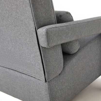 Modern Upholstered Accent Chair, Comfortable Linen Fabric With A Pillow For Living Room.Linen - Dark Gray