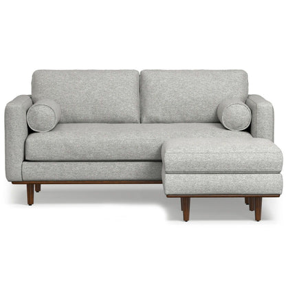 Morrison - Upholstered Sofa And Ottoman Set - Mist Gray