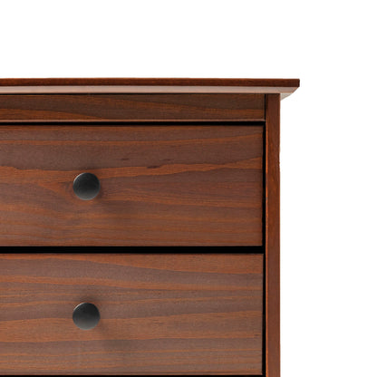 Classic 3 Drawer Solid Wood Nightstand - Walnut