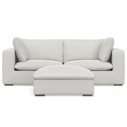 Jasmine - 2 Seater Sofa And Ottoman - Gray