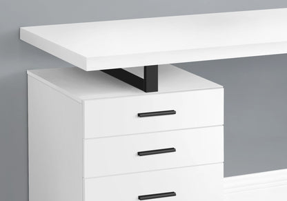 Computer Desk For Home Office, Laptop, Left Right Set - Up, Storage Drawers - White