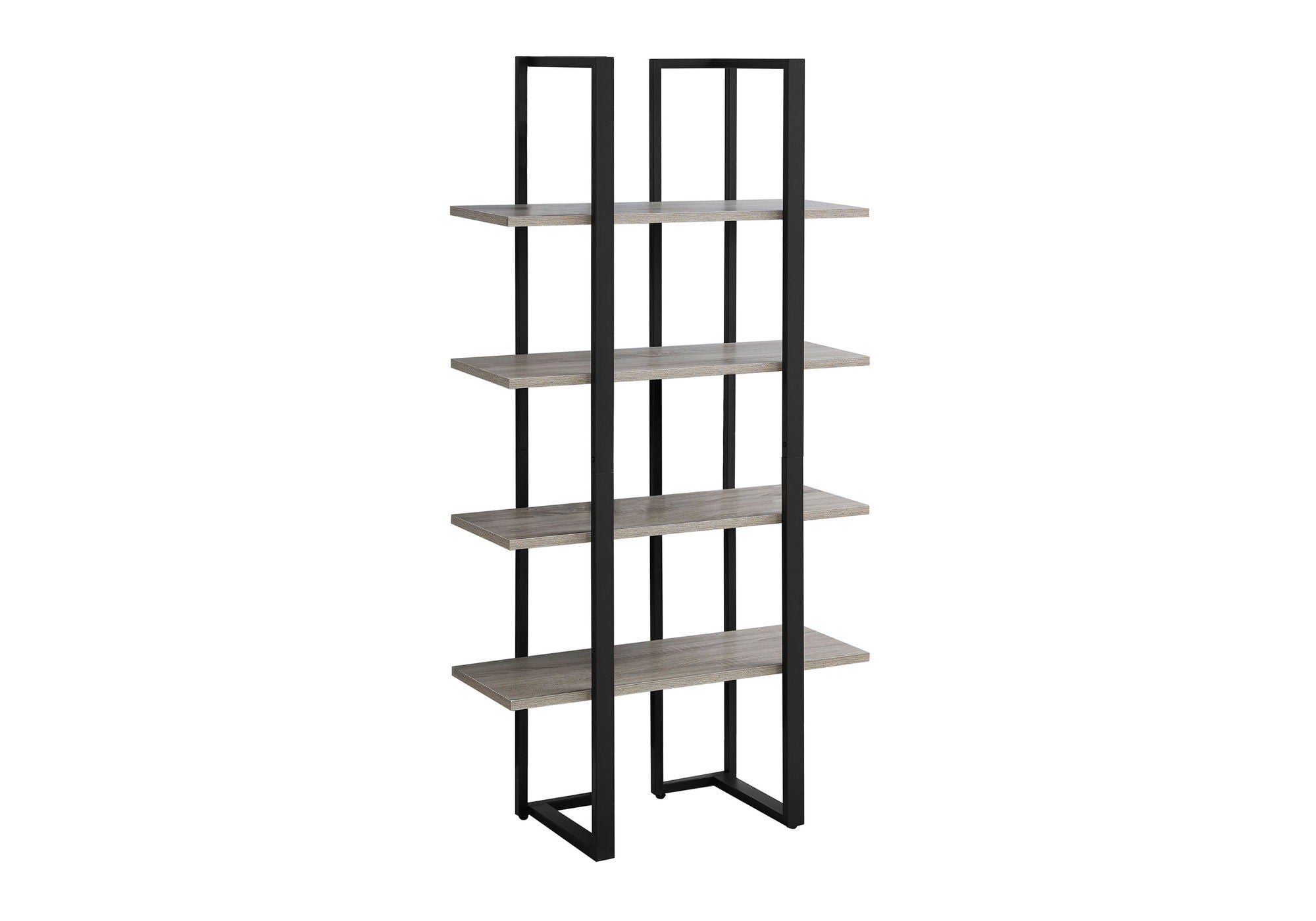 Bookshelf, Bookcase, Etagere, 4 Tier, Office, Contemporary & Modern - Taupe