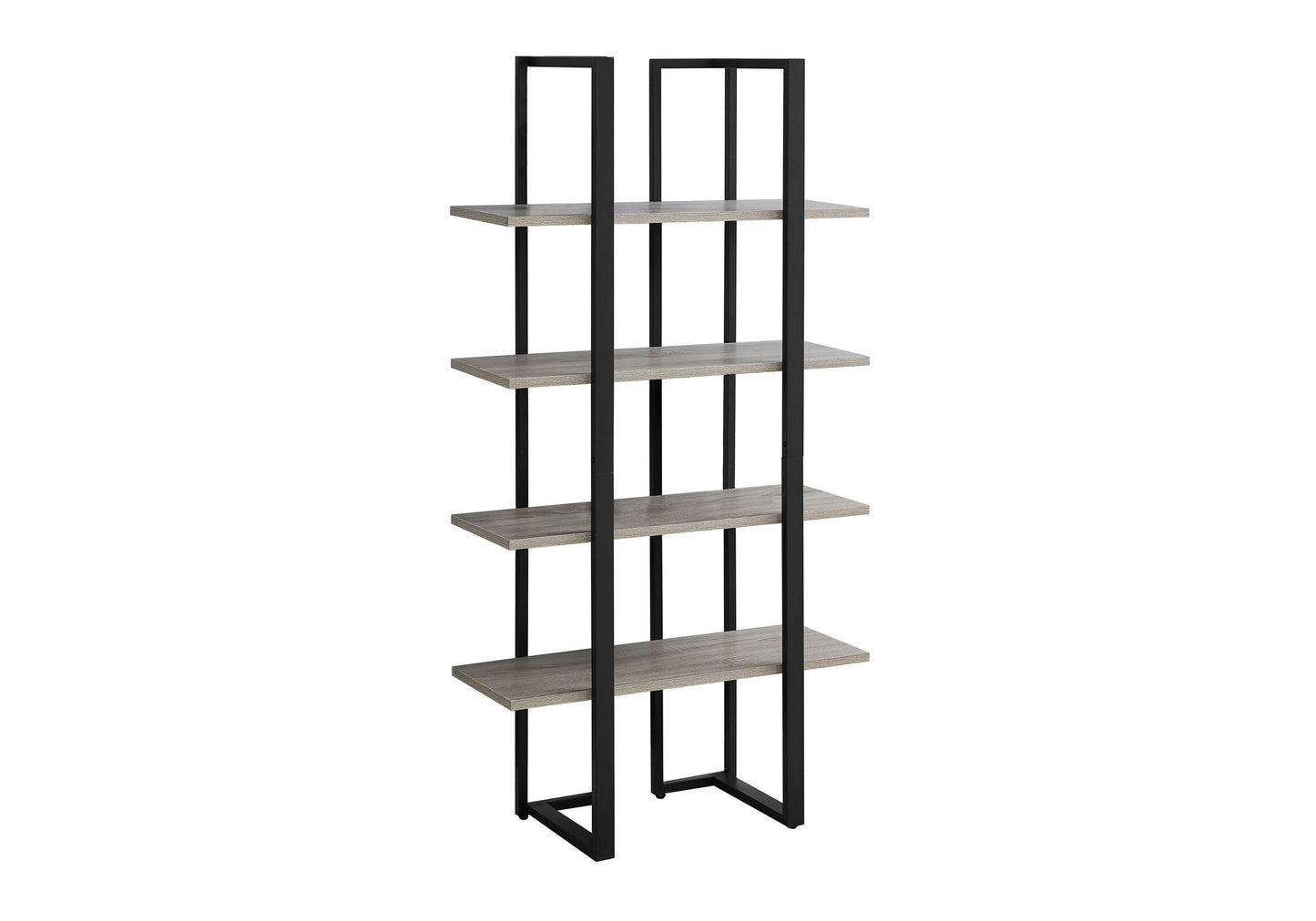 Bookshelf, Bookcase, Etagere, 4 Tier, Office, Contemporary & Modern - Taupe
