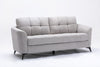 Callie - Woven Fabric Living Room Sofa, Loveseat, Chair (Set of 3) - Light Gray