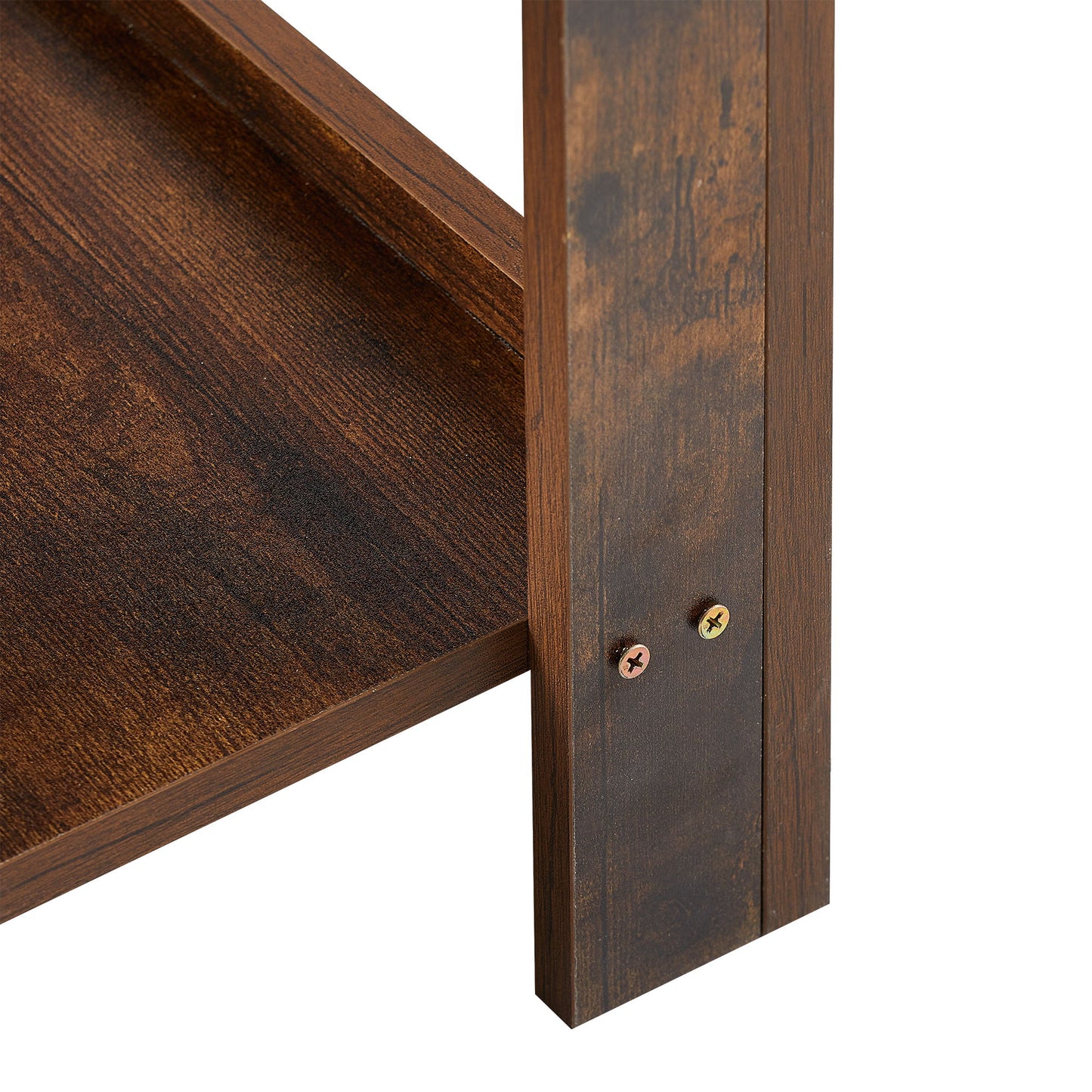 15.75" Rattan End Table With Drawer, Modern Nightstand, Side Table For Living Room, Bedroom - Rustic Brown