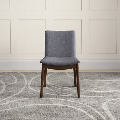 Laura - Mid-Century Modern Solid Wood Dining Chair (Set of 2) - Gray