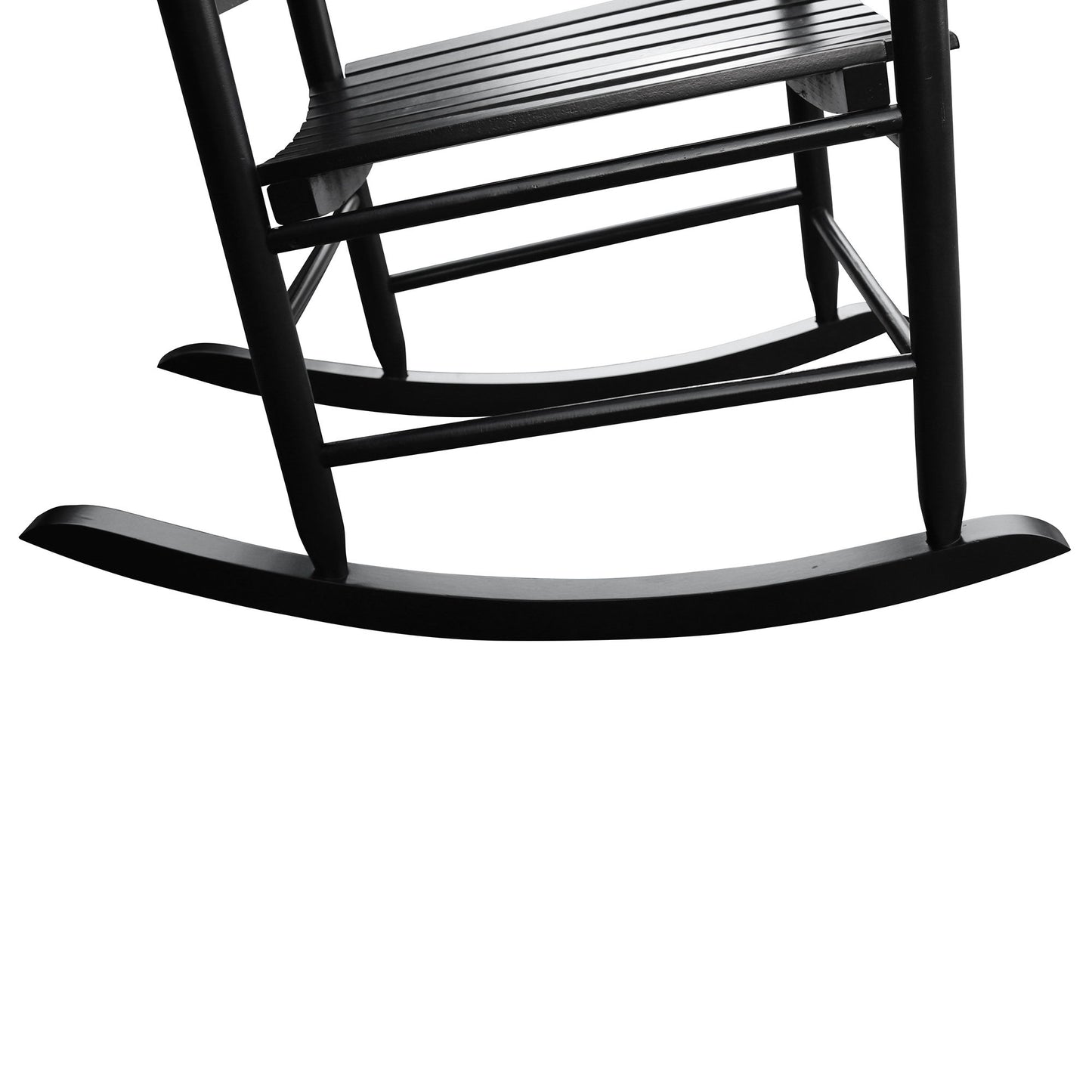 Wooden Porch Rocker Chair, Without Mat - Black