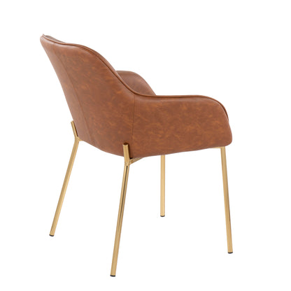 Daniella - Contemporary Dining Chair (Set of 2) - Gold / Camel