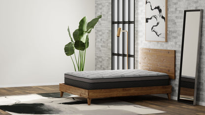 CS Hybrid - 12" Full Hybrid Pocket Coil Mattress - Black / Gray