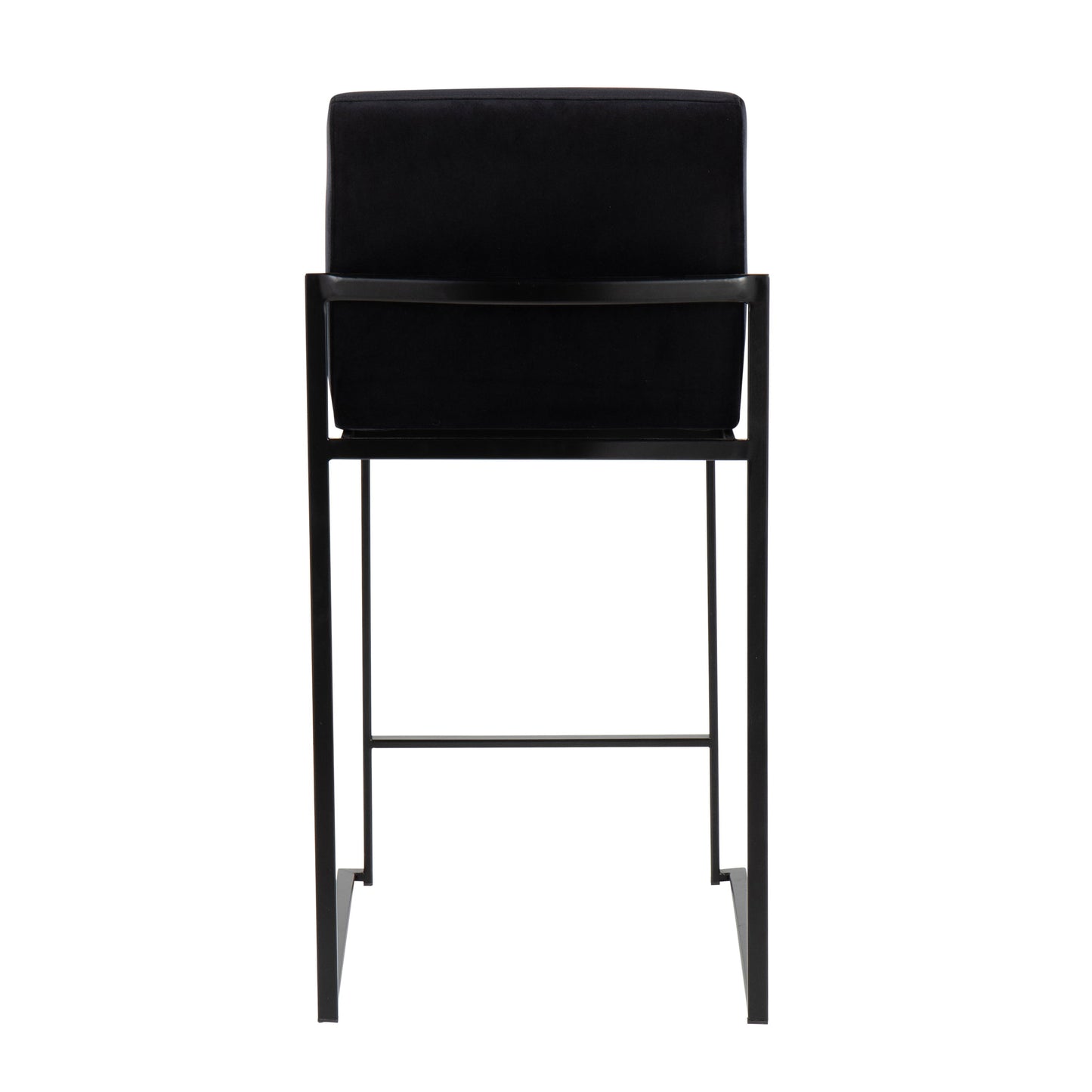 Fuji - Contemporary High Back Counter Stool (Set of 3) - Black