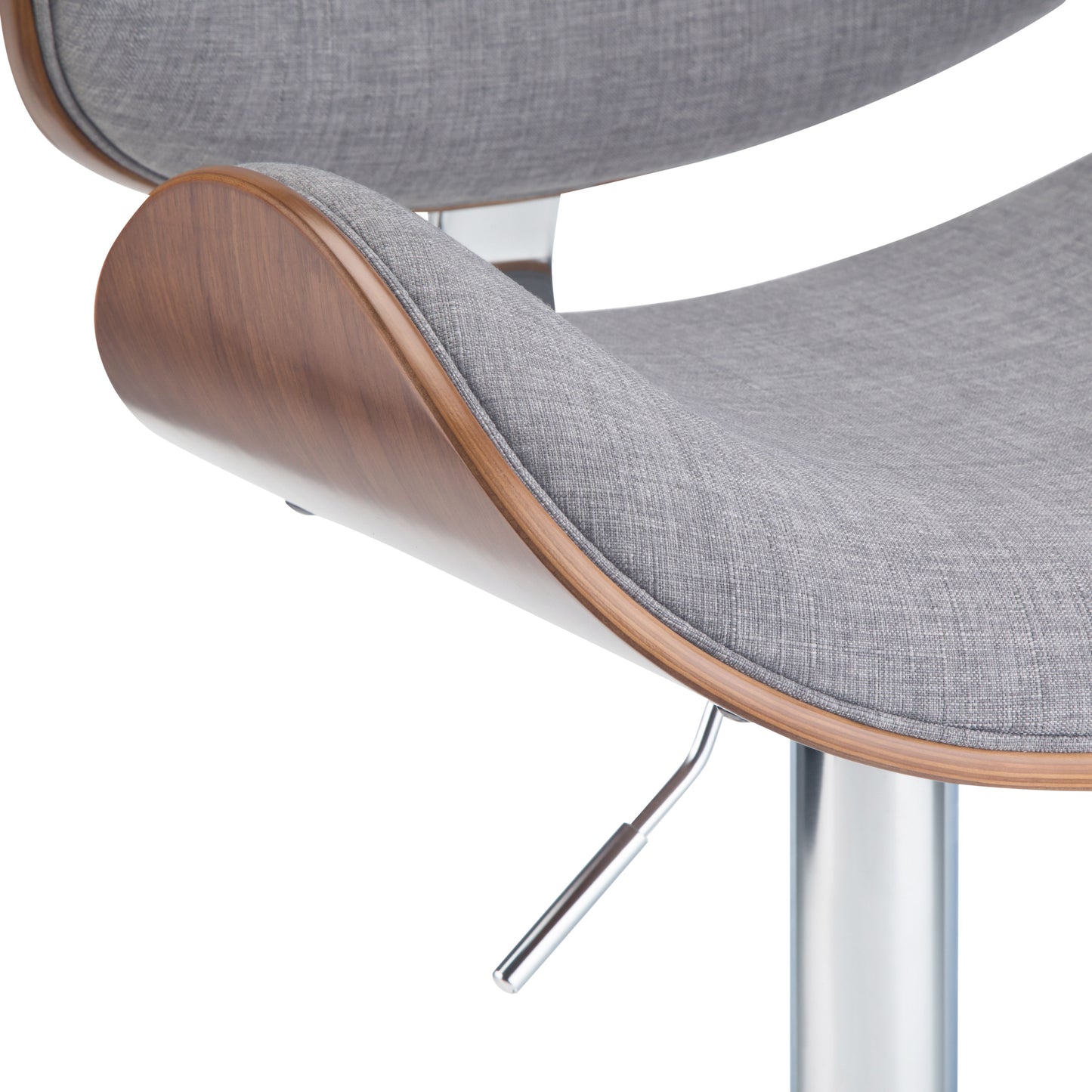 Marana - Bentwood Adjustable Swivel Bar Stool - Gray