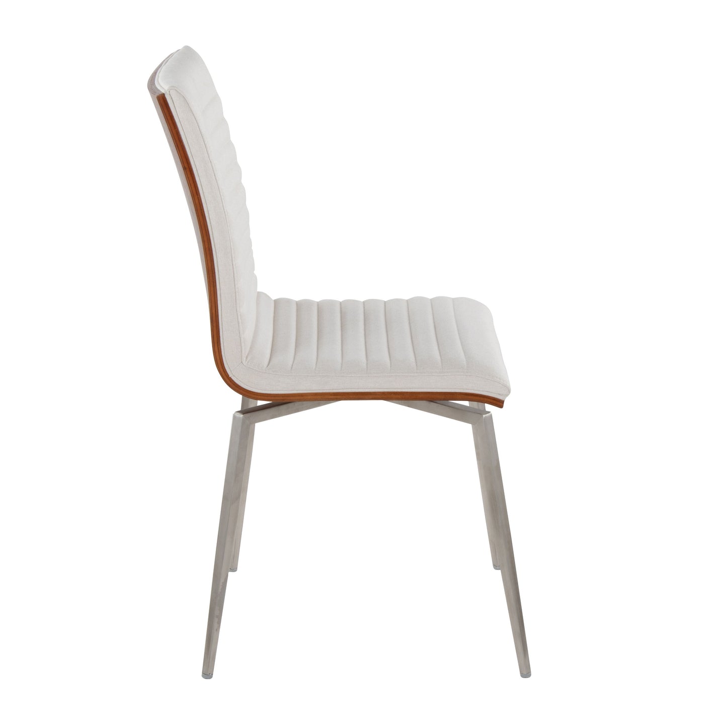 Mason - Contemporary Dining / Chair With Swivel (Set of 2) - Walnut / Cream