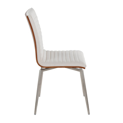 Mason - Contemporary Dining / Chair With Swivel (Set of 2) - Walnut / Cream