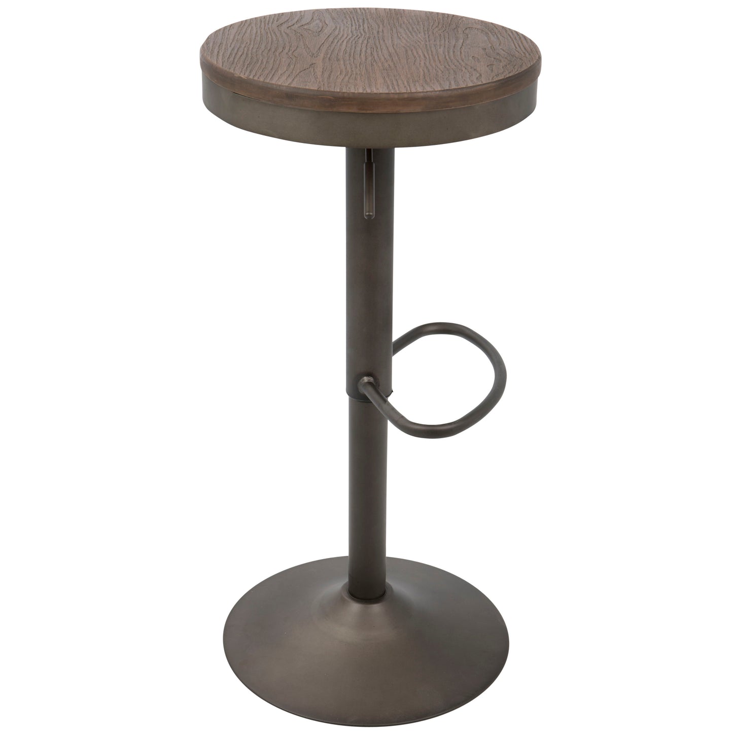 Dakota - Industrial Adjustable Barstool (Set of 2) - Antique / Brown