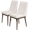 Kate - Mid-Century Modern Dining Chair (Set of 2) - Fabric - White