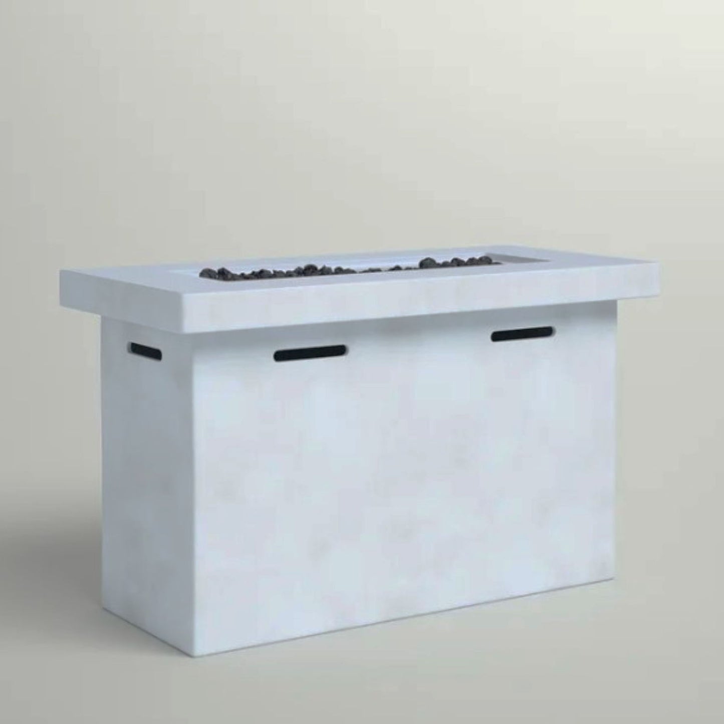 Reinforced - Propane Outdoor Fire Pit Table - Gray